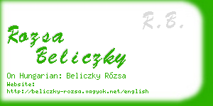 rozsa beliczky business card
